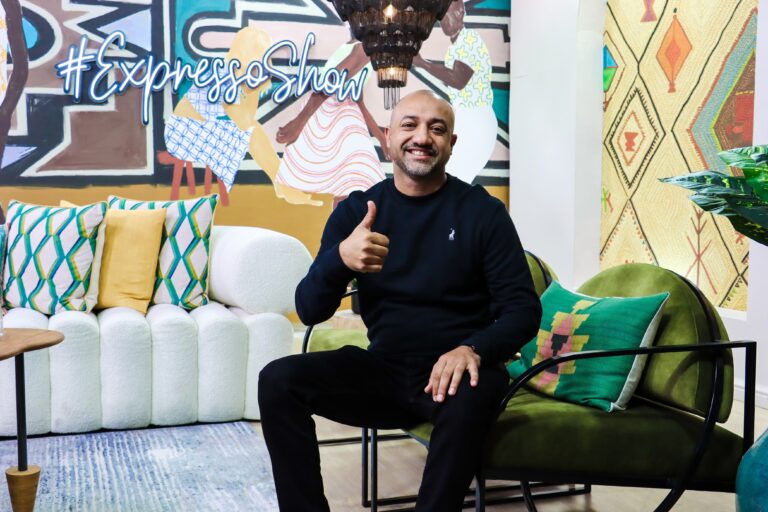Redaa, expert lifestyle pharmacist, on the Expresso Show set